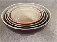 Chefs stoneware 5-Pc staking ceramic bowls