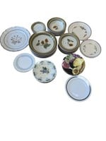 41 plates- including stoneware by hearth side