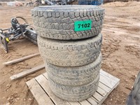 (4) 285/75R16 Tires On Skid Steer Rims