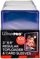 $19  Ultra PRO 3\x4\ Toploaders & Sleeves 100ct