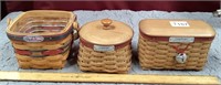 3 Small Longaberger Baskets