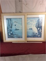 2 J. W. Harris Bird Prints