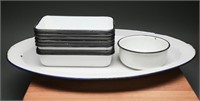 Enamelware Collection- Platter, Bread Pans + (10)