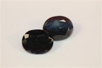 Two Loose Oval Blue Sapphires (1) 3.65ctw,