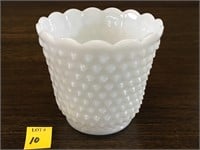 Fire-King Hobnail Milk Glass Planter/Vase