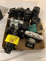 FLAT W/ FILM CAMERAS OF ALL KINDS - UNTESTED