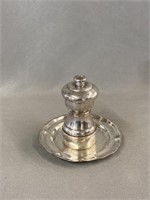 Sterling Silver Plate with Pepper Mill