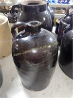 Brown stoneware half gallon jug