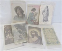 Large lot of vintage postcards all sealed in wax