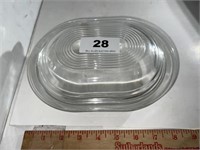 oval Pyrex clear glass dish 602- B