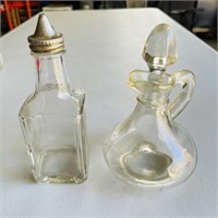 Vtg. Oil/Vinegar Dispenser and Cruet Bottle with