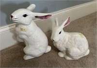 White Ceramic Gail Pittman Rabbits