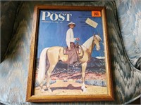 Saturday Evening Post framed cover, 1943