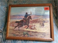 Roping artwork 
framed print by Phippen