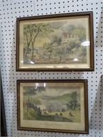 2 ANTIQUE CURRIER & IVES