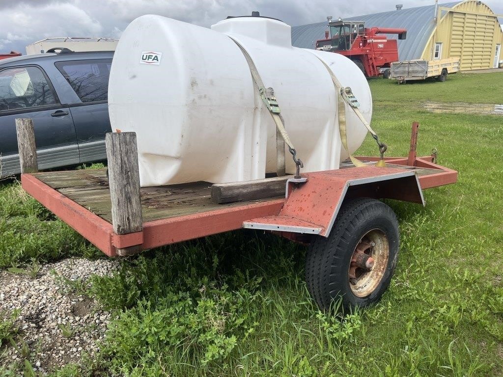 270 Gal Water Tank on Shop Built Trailer