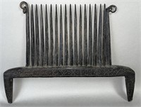 Signed "J.C.K.W." wrought iron flax working comb