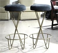 2 ULTRA SUEDE BARSTOOLS