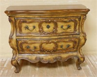 Hooker Furniture Painted Mahogany Bombe Chest.