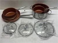 NUWAVE Rustic Copper 7 pc Set Cookware