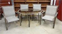 ROUND PATIO TABLE WITH 4 CHAIRS