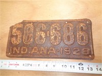 1928  INDIANA LICENSE PLATE