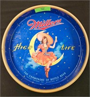 Vintage Miller High Life Advertising Beer Tray