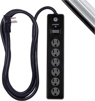 GE 6-Outlet Surge Protector, 10 Ft Extension