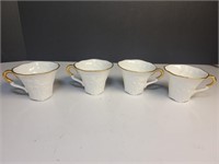 4x Royal Stafford Cup Old English Oak Bone China