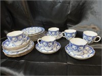 Vintage Royal Derby Assorted bone China tea set