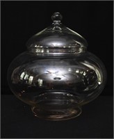 Large Glass Covered Storage Bowl