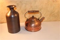 Copper tea pot lot