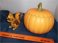 Fall Decor- Squirrel & Pumpkin
