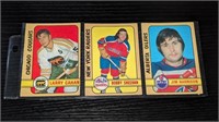 3 1971 72 OPC Hockey WHA Hockey Cards A