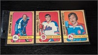 3 1971 72 OPC Hockey WHA Hockey Cards E