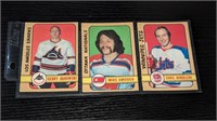 3 1971 72 OPC Hockey WHA Hockey Cards C