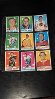 9 1970 71 Topps Hockey Cards