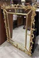 Antique Reproduction French Gold Gilt Wall Mirror