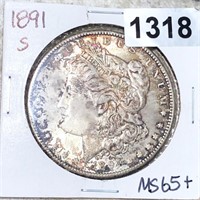 1891-S Morgan Silver Dollar GEM BU