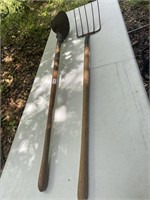 Pitchfork and a shovel