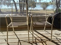 Pair of Metal Outdoor Lawn Chairs