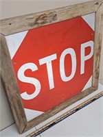 Wood Framed STOP Sign