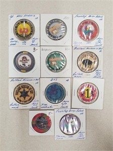 11 Washington State Casino Chips In Sleeves