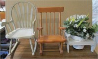 Doll Chairs & Faux Flower Planter
