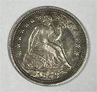 1853 Seated Liberty Silver Half Dime H10c XF+