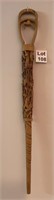 Hand Carved Wooden Walking Stick from Africa