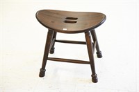 BROWN MAPLE SADDLE STOOL