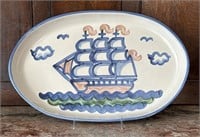 M.A. Hadley Painted Ship Platter