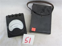 Vintage Westinghouse Amperes Meter w/ Case