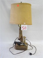 Handmade Vintage Lamp with Driftwood & Bird